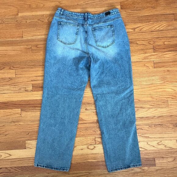 Flamingo Jeans Button Fly Straight 5 Pocket Whiskered Size XXL - Picture 8 of 8